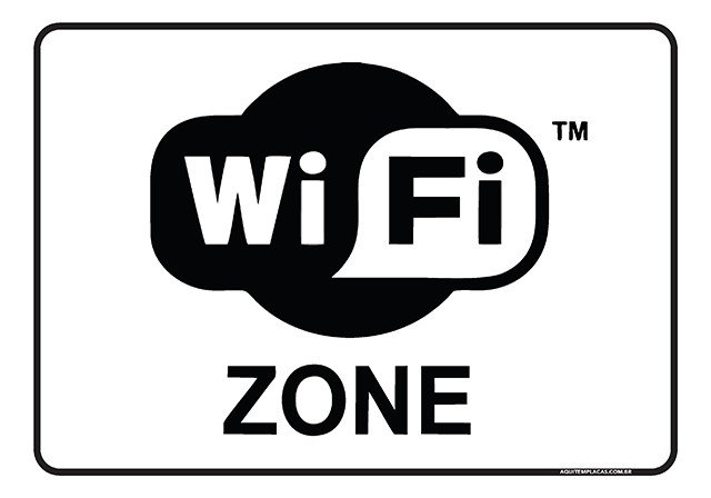 PLACA WI-FI ZONE