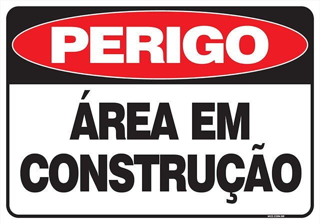 PLACA ÁREA EM CONSTRUÇÃO