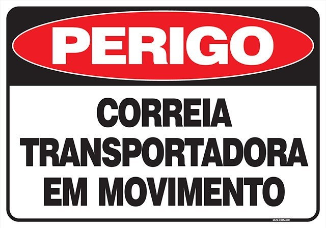 PLACA CORREIA TRANSPORTADORA EM MOVIMENTO
