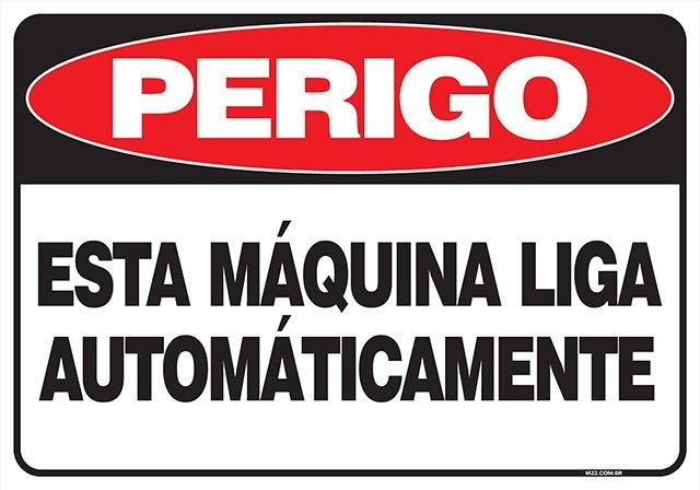 PLACA ESTA MÁQUINA LIGA AUTOMATICAMENTE