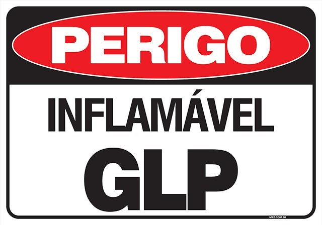 PLACA INFLAMÁVEL GLP