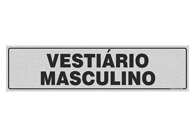 Placa vestiário masculino