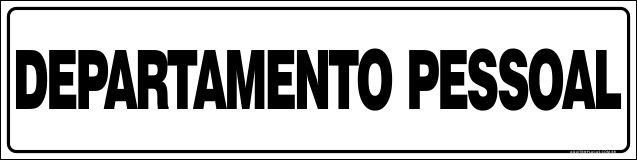 Placa departamento pessoal