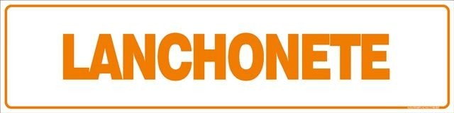 Placa lanchonete