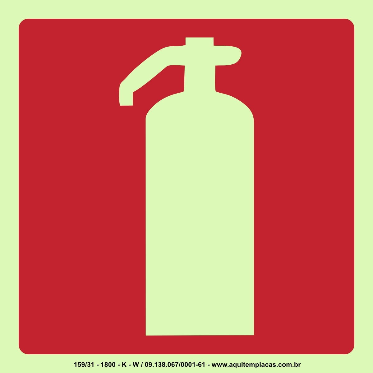 PLACA EXTINTOR DE INCÊNDIO - E5
