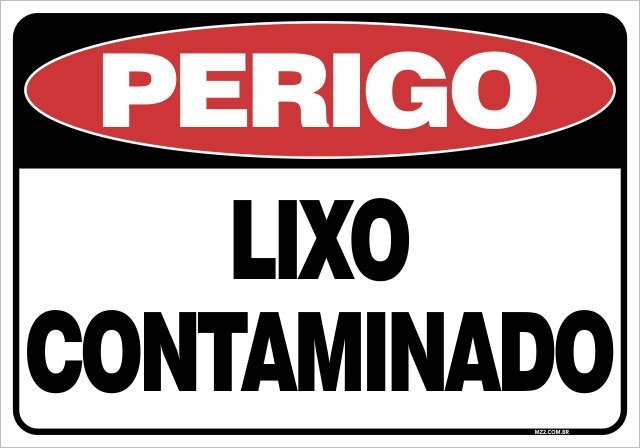 PLACA LIXO CONTAMINADO