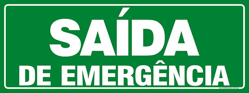 PLACA SAÍDA DE EMERGÊNCIA