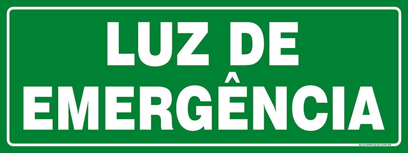 Placa luz de emergência