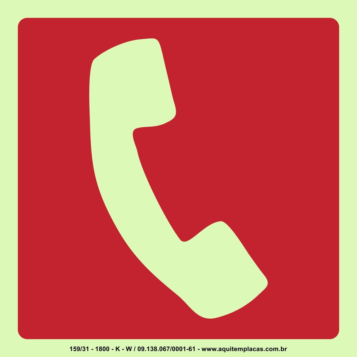 PLACA TELEFONE OU INTERFONE DE EMERGÊNCIA - E4