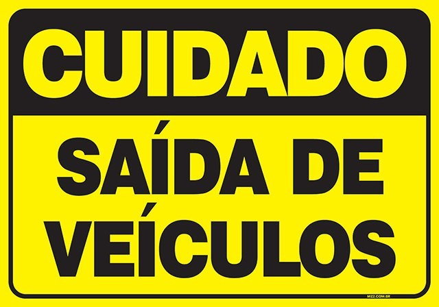 PLACA SAÍDA DE VEÍCULOS