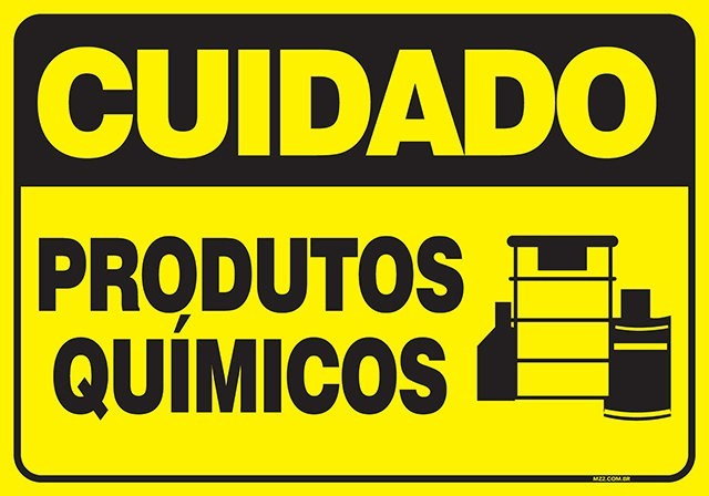 PLACA PRODUTOS QUÍMICOS