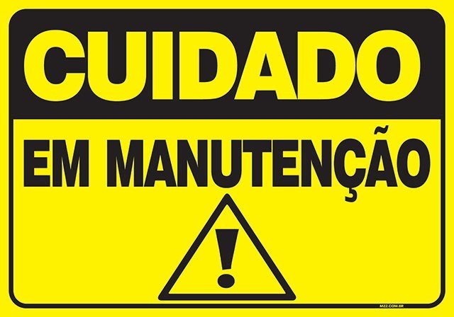 PLACA EM MANUTENÇÃO