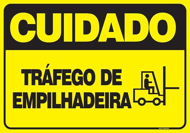 PLACA TRÁFEGO DE EMPILHADEIRAS