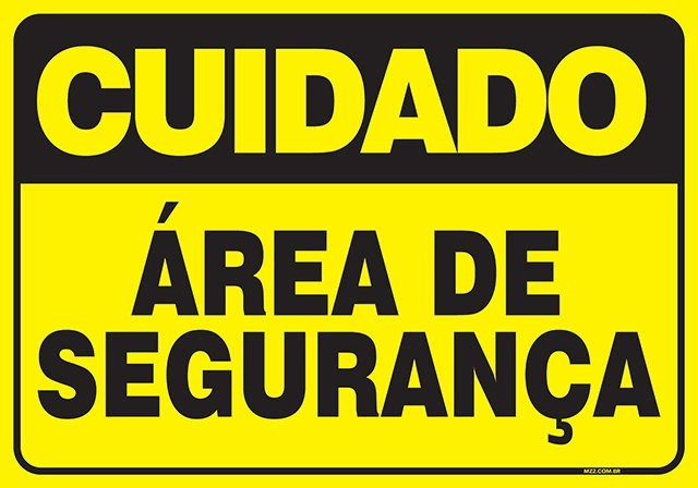 PLACA ÁREA DE SEGURANÇA