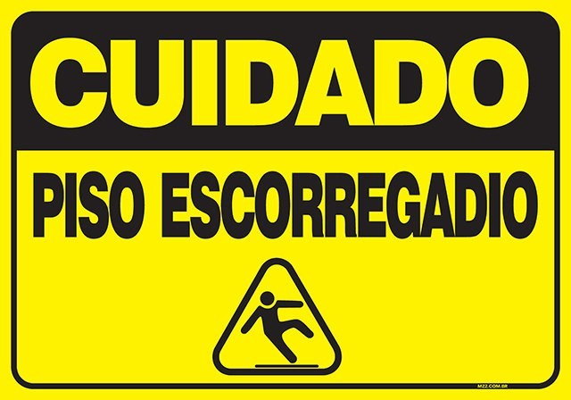 PLACA PISO ESCORREGADIO