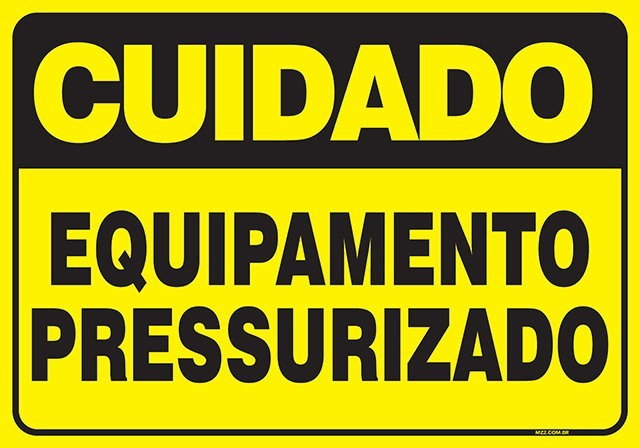 PLACA EQUIPAMENTO PRESSURIZADO