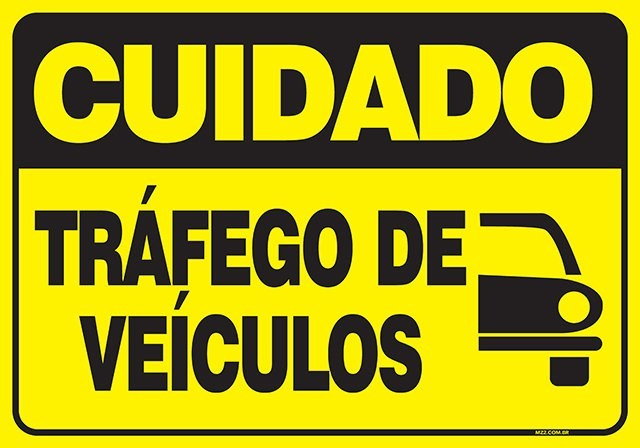 Placa tráfego de veículos