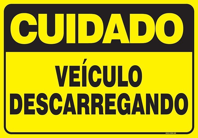 PLACA VEÍCULOS DESCARREGANDO