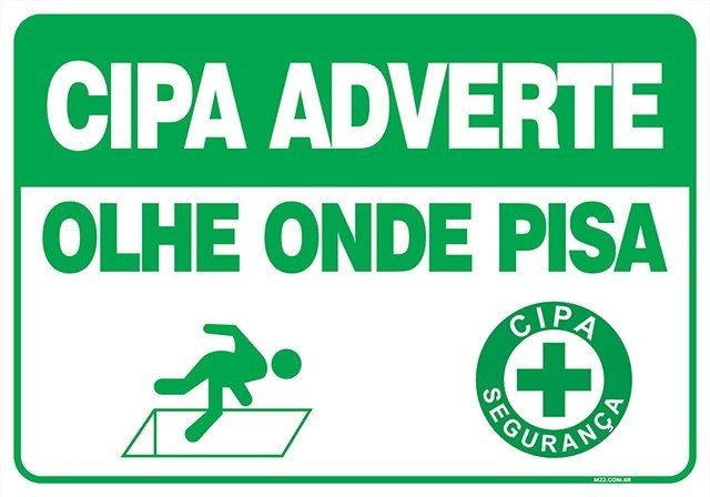 PLACA OLHE ONDE PISA