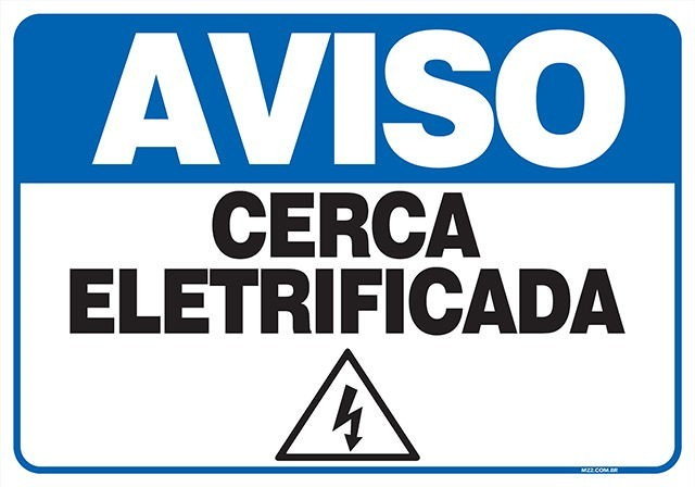 PLACA CERCA ELETRIFICADA