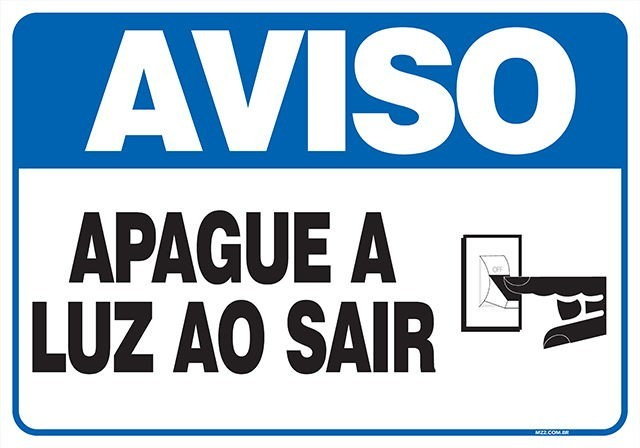 Placa apague a luz ao sair