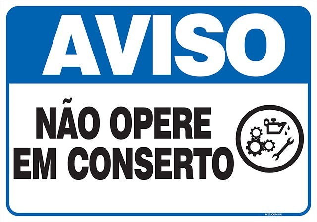 PLACA NÃO OPERE EM CONSERTO